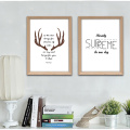 Decoração da casa da moda Wooden Modern Picture Frame Creative Animal Stéreo Frames